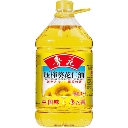 鲁花 压榨葵花仁油物理压榨剥壳去皮4L/桶图片