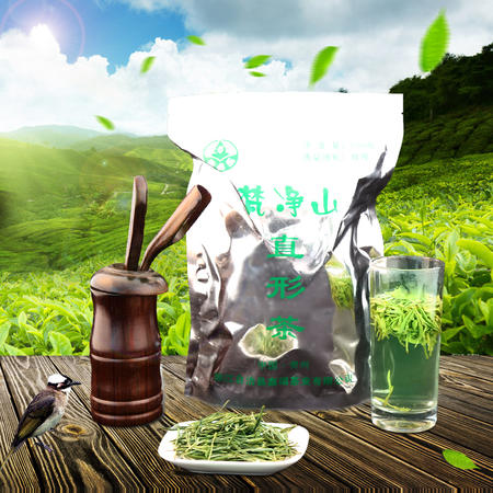 梵净山直形绿茶 梵净山2015新茶叶雨前春茶高山茶 250g图片