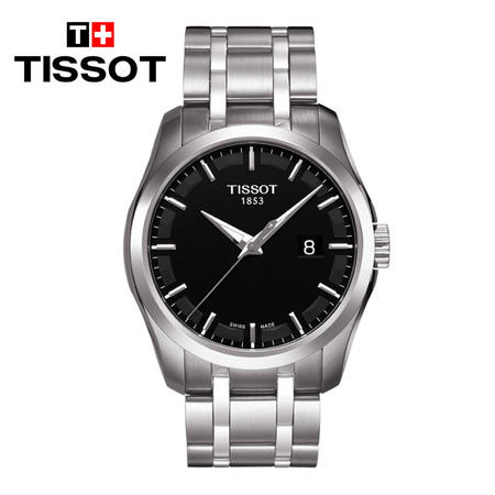 天梭 TISSOT-库图系列 石英男表 腕表 男士手表 T035.410.11.051.00 黑色