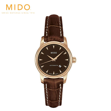 美度MIDO-贝伦赛丽系列  机械女表 腕表 女士皮带手表 M7600.3.17.8