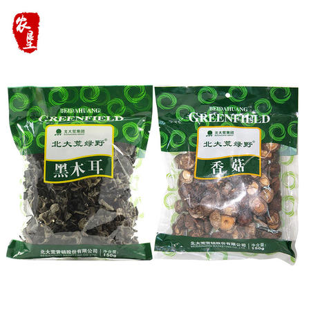 【农垦 黑龙江】北大荒 绿野 香菇150g+黑木耳150g图片