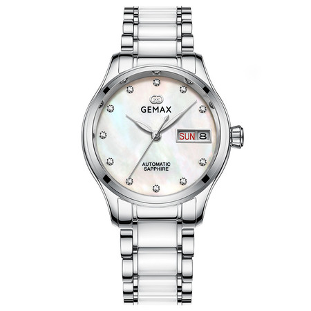 格玛仕  简约时尚 女士防水陶瓷手表 全自动机械女士手表 腕表  MX2081