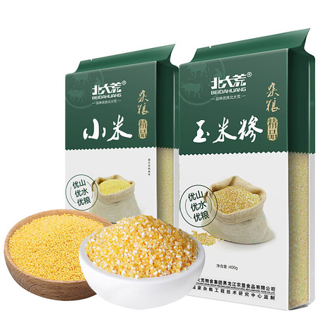 【中国农垦】北大荒 精品杂粮组合800g  玉米糁400g小米400g