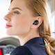毕亚兹 车载无线蓝牙耳机 黑色 商务迷你挂耳入耳式 智能4.1立体音乐 USB磁吸充电 平板手机通用