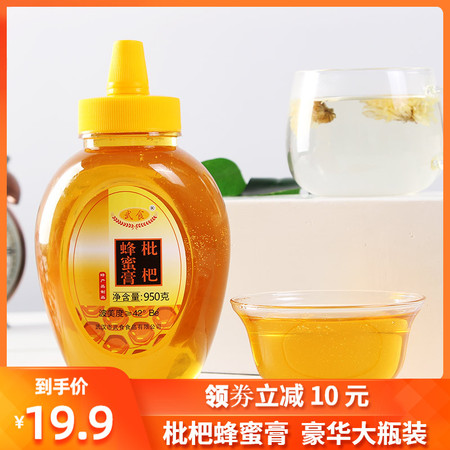 【领劵立减10元】中国农垦 武食  土蜂蜜 枇杷蜂蜜膏950g/瓶图片