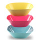 茶花 沙拉调味碗水果盆洗菜盆方形2.5L 时尚多用沙拉碗 颜色随机2787