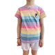 宝娜斯/BONAS 小米奇儿童运动套装 彩虹条纹套装 短袖短裤家居服可外穿两件套