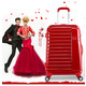 Transworld 24寸大红色婚庆结婚时尚陪嫁行李箱旅行箱拉杆箱