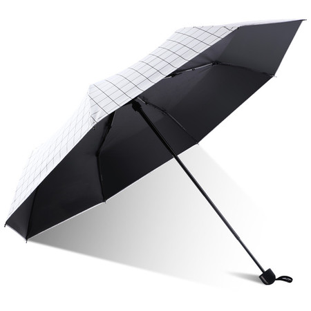 天堂 晴雨两用便携折叠太阳伞 防紫外线黑胶雨伞图片