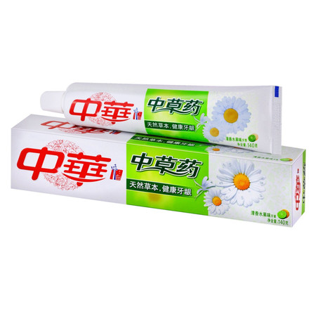 中华中草药清香水果味牙膏140g 正品