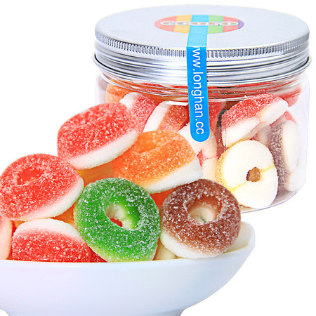 ecoro怡可诺橡皮糖 迷你酸圈100g QQ糖果汁软糖进口休闲零食图片