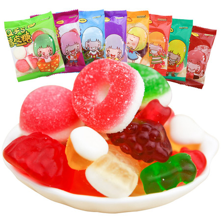 怡可诺混装口味橡皮糖独立小包装零食软糖糖果500g-Q子系列图片