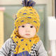 韩版 男童女童冬季毛线帽子围巾套 宝宝婴儿卡通0-3岁绒线冬帽套