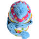 新品迪士尼冬季儿童宝宝绒线帽子围巾两件套 女孩经典护耳帽子