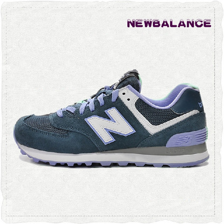 正品New Balance旗舰店新百伦女鞋复古鞋蓝色休闲运动鞋跑步鞋WL574CPD图片