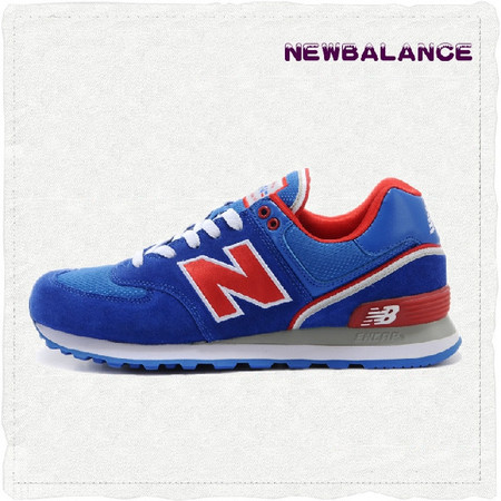 正品New Balance旗舰店 新百伦复古棒球系列蓝红男鞋跑鞋运动鞋ML574SJR