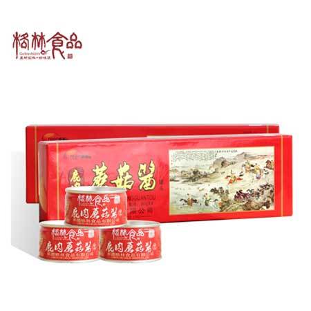 承德隆化特产 格林食品  包邮 鹿肉蘑菇酱 礼盒 90gx4  0021图片