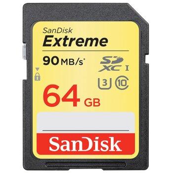 闪迪（SanDisk）至尊极速SDXC UHS-I存储卡 64GB Class10 读速90M