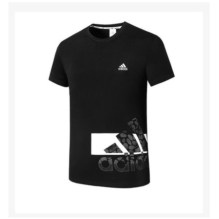 Adidas阿迪达斯新款休闲男士纯棉短袖T恤夏季薄运动圆领汗衫运动上衣图片