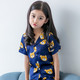 儿童睡衣 2018新款夏季女童中小童韩版多样花纹短袖两件套