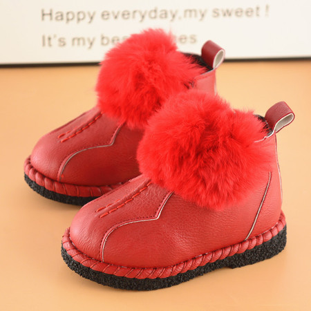 0-3婴儿童鞋靴子冬季短靴潮女童雪地靴1-2岁女宝宝加绒保暖棉鞋子图片