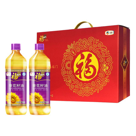 福临门 葵花籽黄金礼盒900ml*2图片