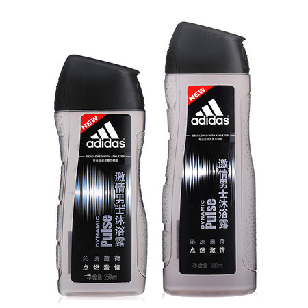 阿迪达斯（Adidas）沐浴露套装 （400ml+250ml）清洁清凉 舒爽沐浴 持久留香