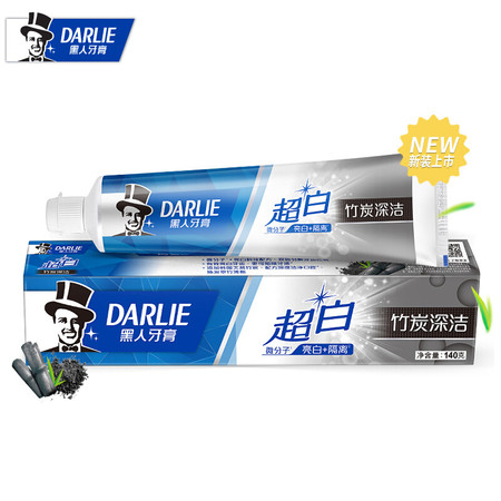 黑人/DARLIE 超白竹炭深洁牙膏120g*2支装