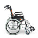 甲子 铝合金轮椅加厚折叠轻便易折叠带手刹代步车可折背老年老人残疾人手推车 20寸便携款