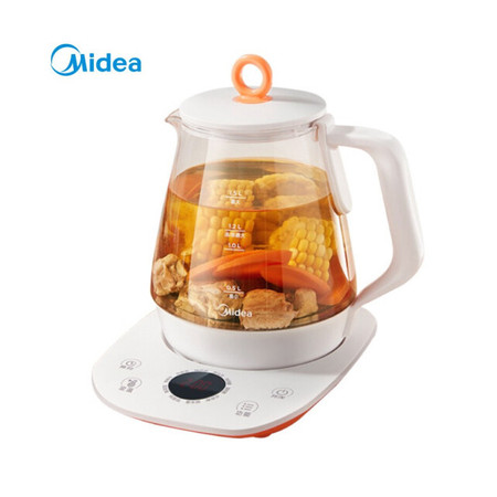 美的/MIDEA 养生壶 一机多用 1.5L 高硼硅玻璃养生壶 智能预约电热水壶WGE1506c图片