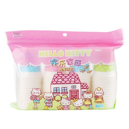 宜洁（yekee） Hello Kitty纸杯加厚一次性纸杯250ML80只装Y-9560