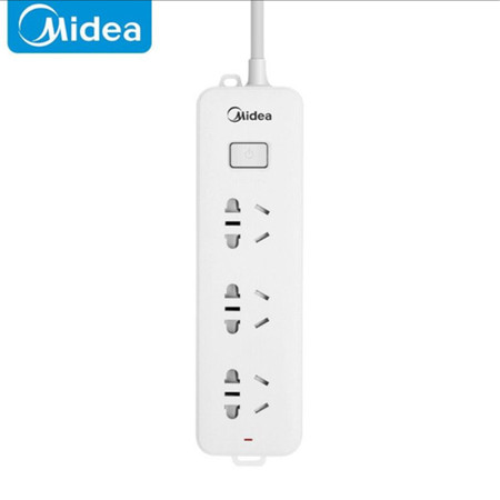 美的/MIDEA 新国安三位总控排插3孔插座 S1C03图片