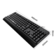 爱国者 黑色有线键盘104键键盘 防溅水 笔记本外接台式机 K100