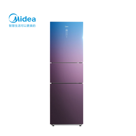 美的/MIDEA 263升三开门电冰箱一级能效智能渐变色玻璃面板 BCD-263WTGPZM(Q)图片