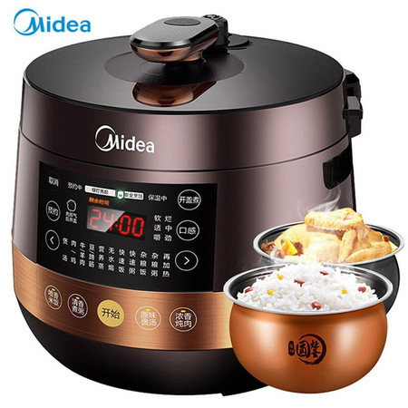 美的/MIDEA   电压力锅4.8升大容量智能高压锅YL50Easy203图片