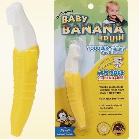 BABY BANANA 美国进口香蕉宝宝婴儿训练乳牙刷牙胶图片