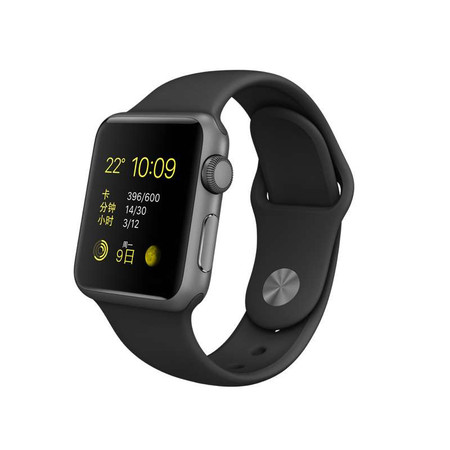 苹果手表 Apple Watch Sport 42毫米 银色 灰色 铝金属表壳 白色运动型表带图片