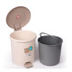 茶花 垃圾桶圆型脚踏卫生桶6L清洁收纳圆型废纸篓客厅卫生筒 1502