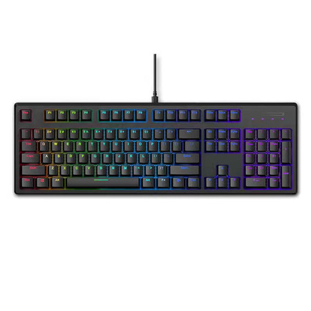 雷柏(RAPOO)  机械键盘游戏键盘104键RGB背光键盘黑色 V808RGB图片