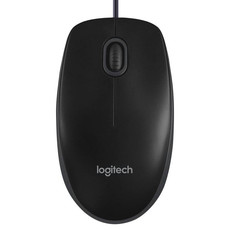 罗技/Logitech  有线鼠标办公对称鼠标黑色