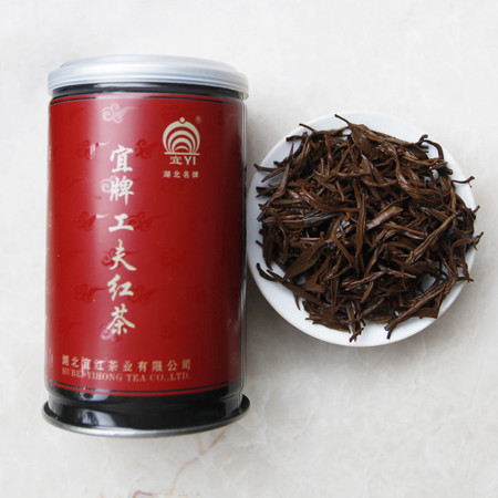 【五峰馆】红茶宜红茶叶湖北宜昌特产宜牌工夫红茶厂家直供罐装50g