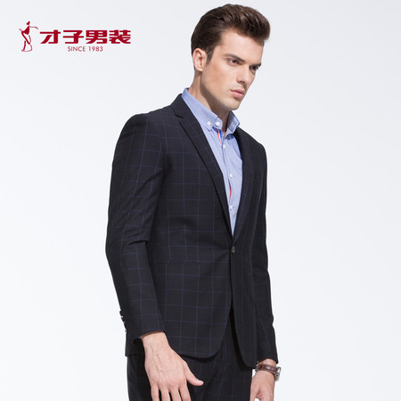 TRiES/才子男装秋季新品青年修身休闲西服套装时尚潮流西服图片