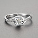 星诺 18K金钻石戒指女钻戒求婚结婚戒指豪华镶钻钻戒送女友5032