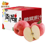 西域美农 新鲜脆甜陕西延安洛川红富士苹果净重4.5斤