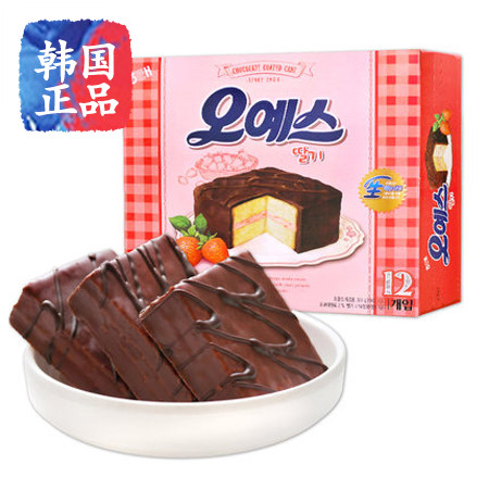 韩国海太草莓软派 324g 韩国进口零食品蛋糕糕点办公室小吃