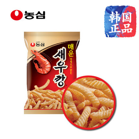 韩国进口 辣味鲜虾条 90g*1袋膨化图片