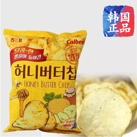 韩国薯片进口零食海太蜂蜜黄油薯片土豪土豆片脆片休闲食品60g图片