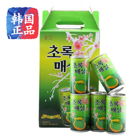 熊津青梅果汁韩国进口果汁饮料 180ml*15听装