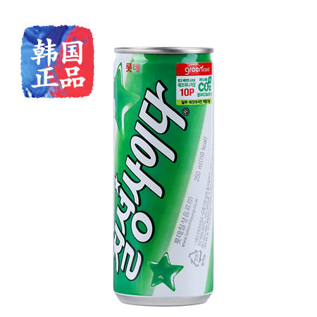 七星冰柠檬味汽水碳酸饮料 韩国原装进口 250ml图片