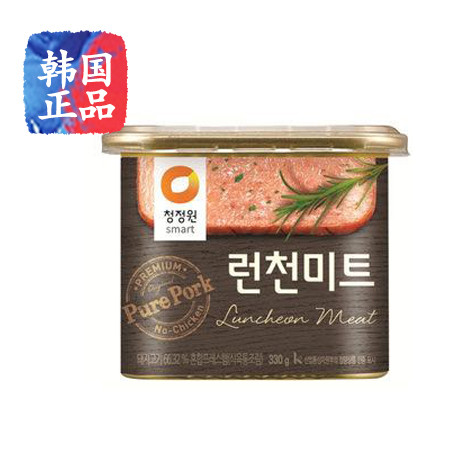 韩国进口午餐肉罐 清净园高钙精肉午餐肉罐头330g 猪肉罐头